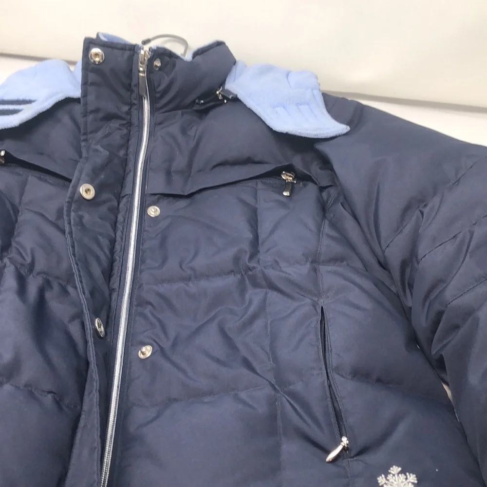 Copper Key Puffer Jacket Girls Size M(10/12) Navy Blue Ski/Winter Coat